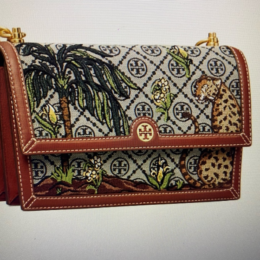 Tory Burch- T Monogram Jacquard Embroidered Shoulder Bag (sold out)